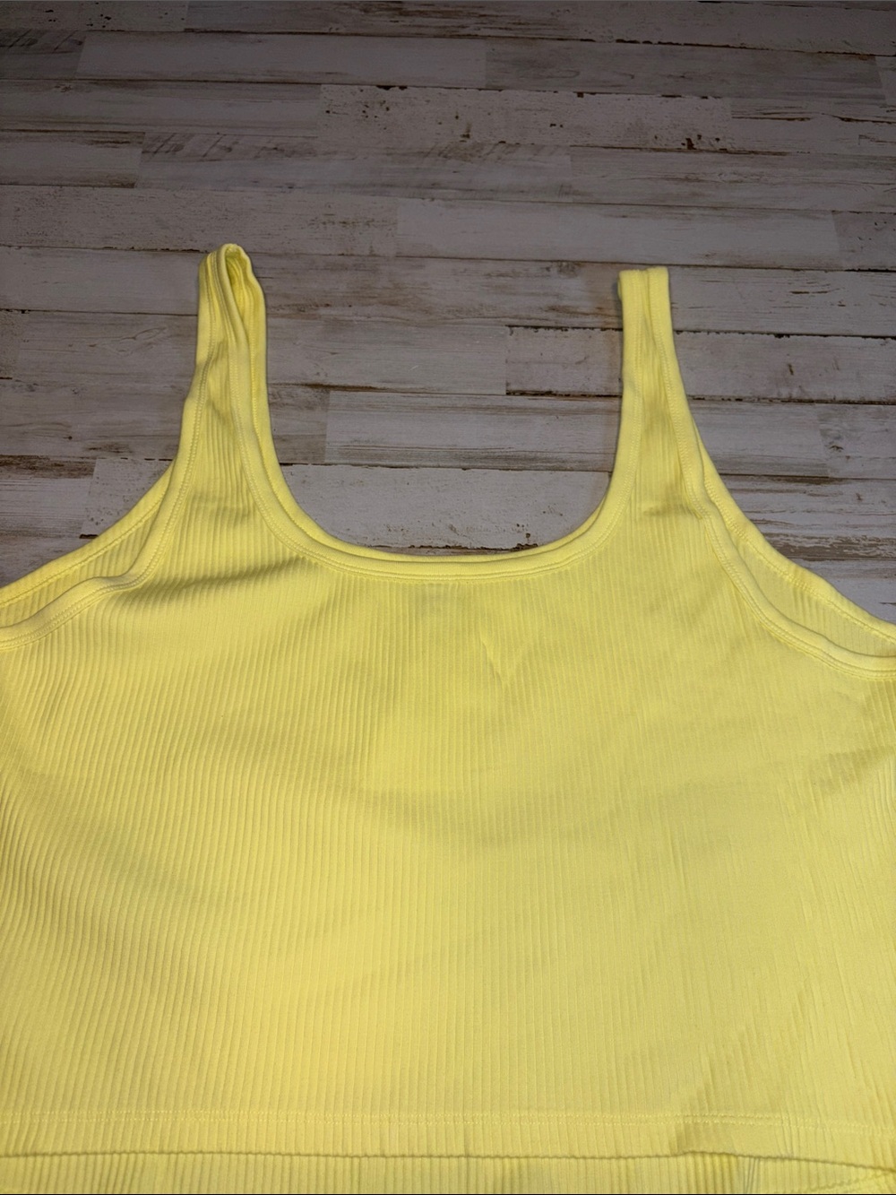 Old Navy Yellow Ribbed Crop Tank Top Plus Size 4X - Picture 9 of 11